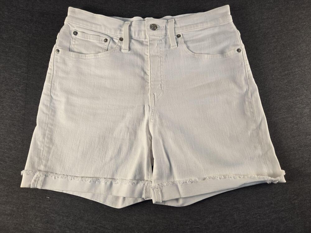 J.Crew Women's White High-Rise Denim Cutoff Shorts Size 29 Frayed Hem Casual